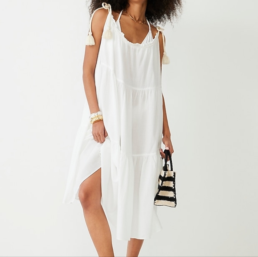 J.Crew super oversized Tiered rope-tie sundress - NWT - Size XXS/X-Small